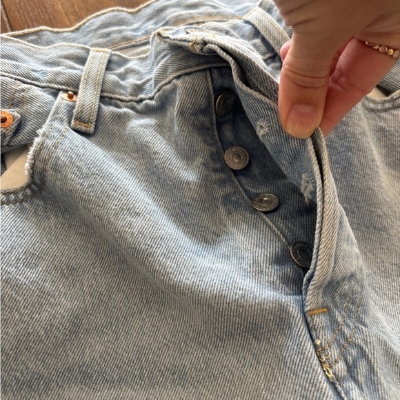 Levi’s 501 Jeans Mens 30x32 Straight Big E Button Fly Light Wash Premium Classic - Picture 6 of 14